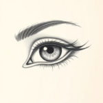 Pencil Dotwork Outline Eye Tattoo