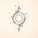 Pencil Dotwork Outline Galaxy Tattoo