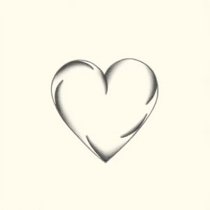 Pencil Dotwork Outline Heart Tattoo