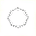 Pencil Dotwork Outline Hexagon Tattoo