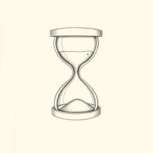 Pencil Dotwork Outline Hourglass Tattoo