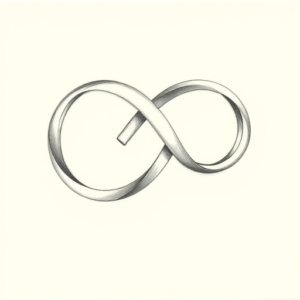 Pencil Dotwork Outline Infinity Tattoo