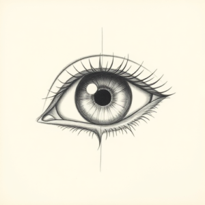 Pencil Dotwork Outline Iris Tattoo