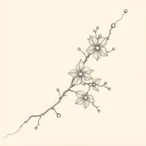 Pencil Dotwork Outline Kintsugi Tattoo