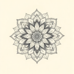 Pencil Dotwork Outline Mandala Tattoo