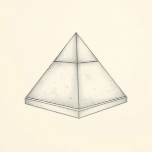 Pencil Dotwork Outline Pyramid Tattoo