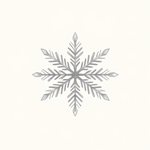 Pencil Dotwork Outline Snowflake Tattoo