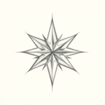 Pencil Dotwork Outline Star Tattoo