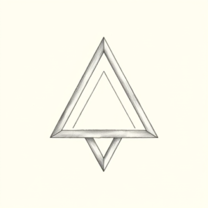 Pencil Dotwork Outline Triangle Tattoo