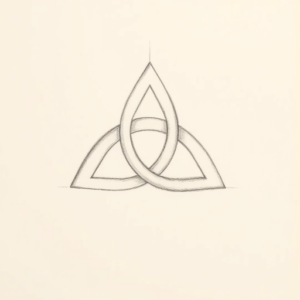 Pencil Dotwork Outline Triquetra Tattoo