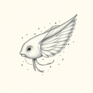 Pencil Dotwork Outline Water Tattoo