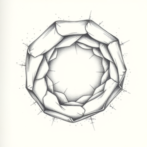 Pencil Dotwork Outline Wormhole Tattoo