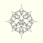 Pencil Dotwork Outline Yggdrasil Tattoo