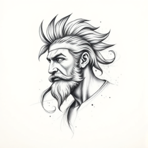 Pencil Sketch Achilles Tattoo