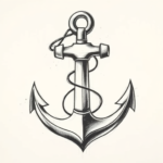 Pencil Sketch Anchor Tattoo