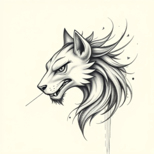 Pencil Sketch Animal Tattoo