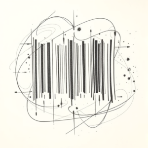 Pencil Sketch Barcode Tattoo