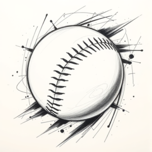 Pencil Sketch Baseball Tattoo