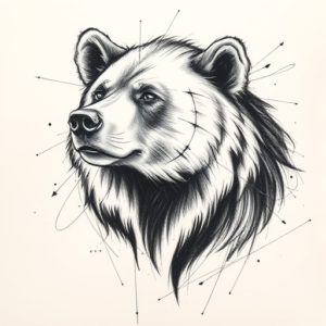 Pencil Sketch Bear Tattoo