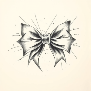 Pencil Sketch Bow Tattoo