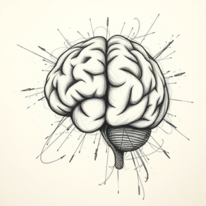Pencil Sketch Brain Tattoo