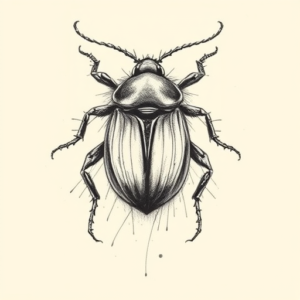 Pencil Sketch Bug Tattoo