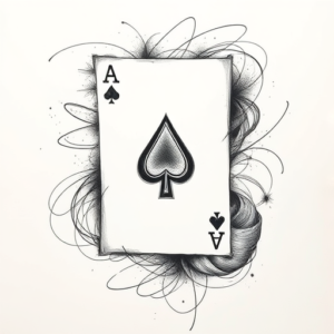 Pencil Sketch Card Tattoo