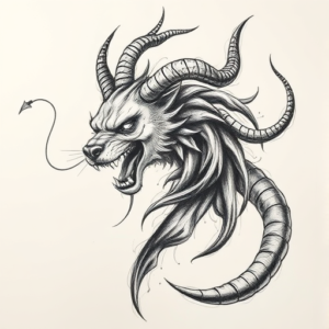 Pencil Sketch Cerberus Tattoo