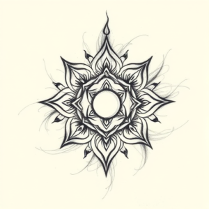Pencil Sketch Chakra Tattoo