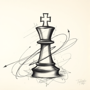 Pencil Sketch Chess Tattoo