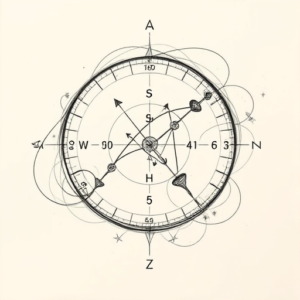 Pencil Sketch Coordinates Tattoo