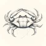Pencil Sketch Crab Tattoo