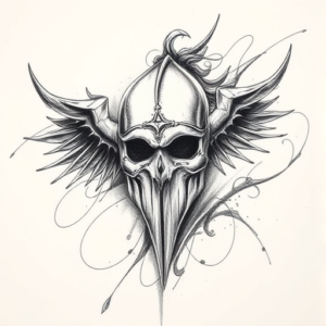 Pencil Sketch Crusader Tattoo