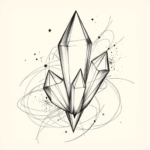 Pencil Sketch Crystal Tattoo