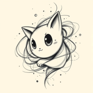 Pencil Sketch Cute Tattoo