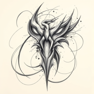 Pencil Sketch Cyber Tattoo