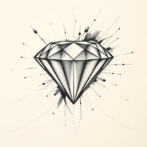 Pencil Sketch Diamond Tattoo