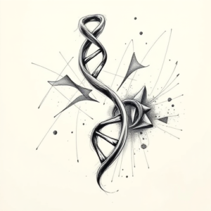 Pencil Sketch Dna Tattoo