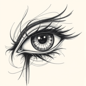 Pencil Sketch Eye Tattoo