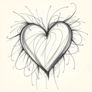 Pencil Sketch Heart Tattoo