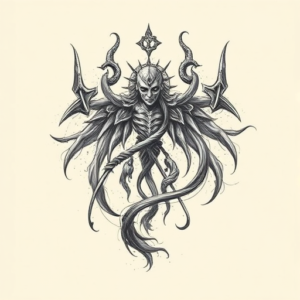 Pencil Sketch Hecate Tattoo