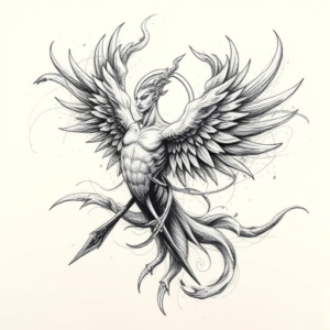 Pencil Sketch Icarus Tattoo