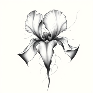 Pencil Sketch Iris Tattoo