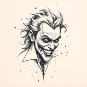 Pencil Sketch Joker Tattoo
