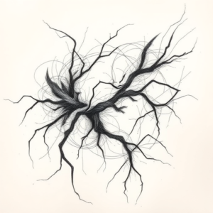 Pencil Sketch Kintsugi Tattoo