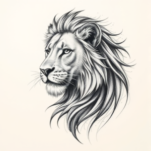 Pencil Sketch Leo Tattoo