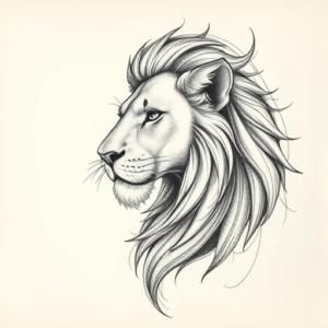 Pencil Sketch Lioness Tattoo