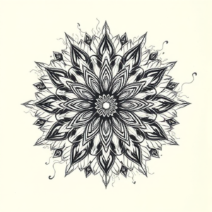 Pencil Sketch Mandala Tattoo
