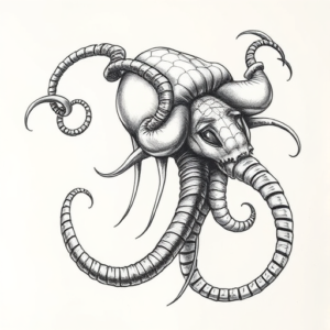 Pencil Sketch Medusa Tattoo