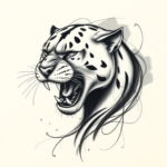 Pencil Sketch Panther Tattoo